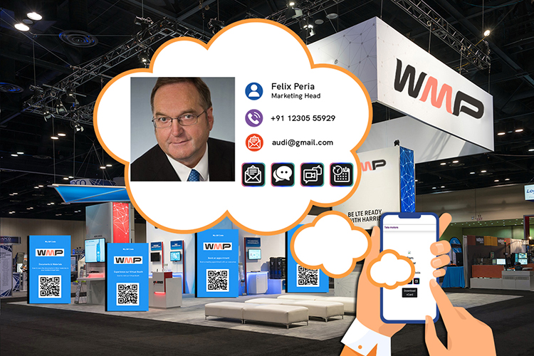 Allow your on-site visitors to access your virtual business card and exchange information
