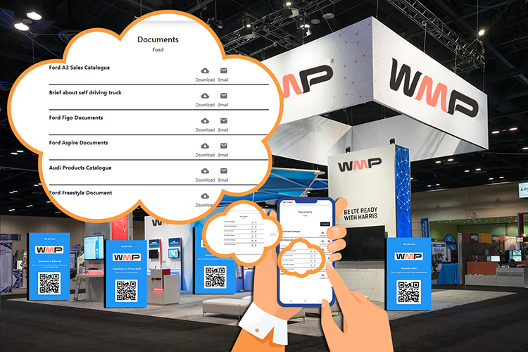 Allow your on-site visitors to access your company documents virtually and exchange information, contact less