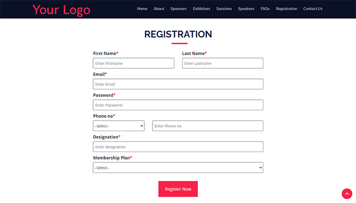 Allow your on-site & online visitors to revister for your event using online registration form