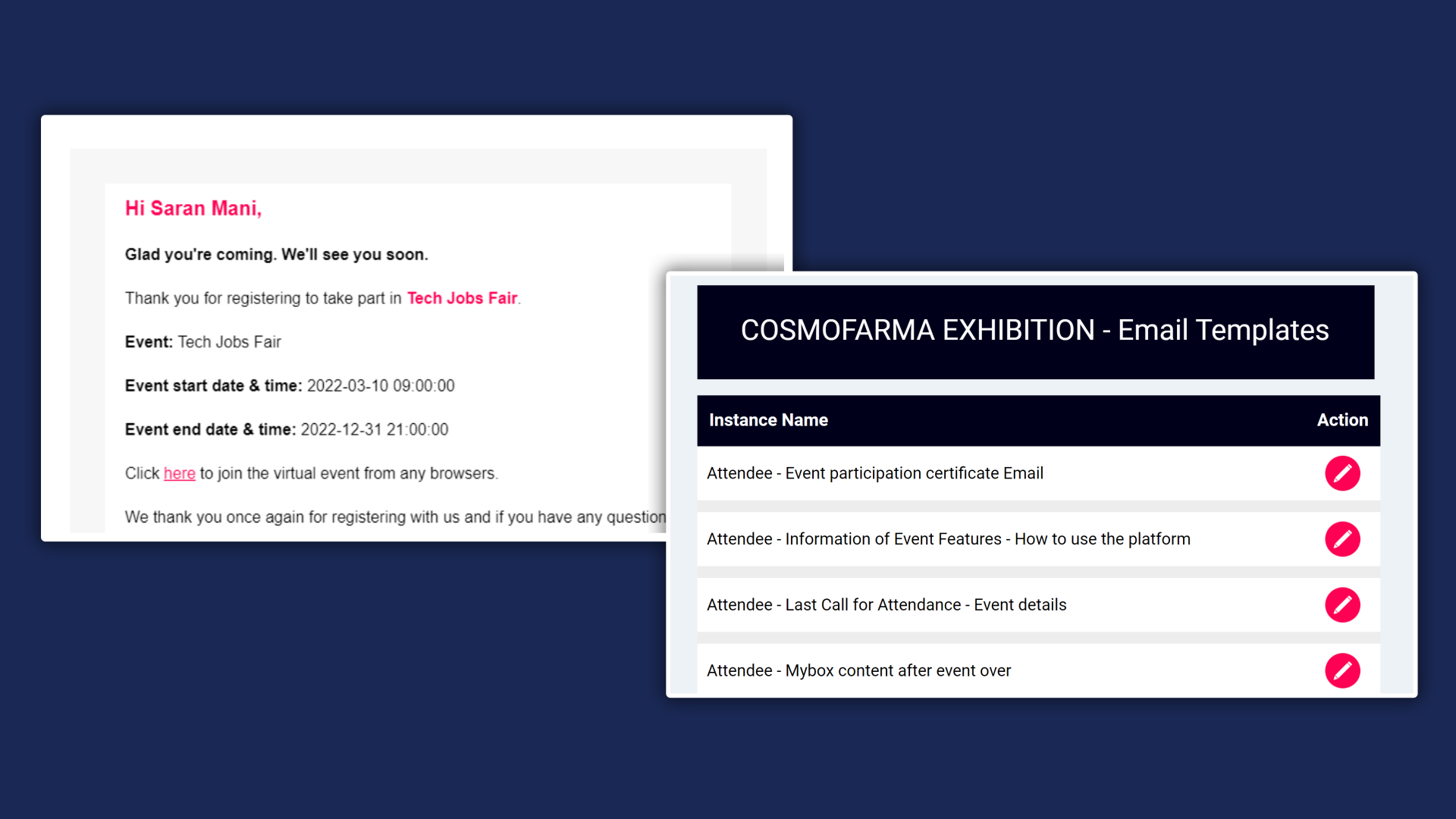 professional invitations & marketing emails