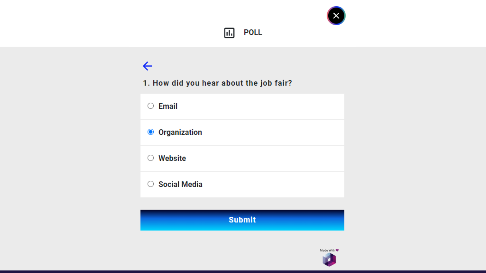 live event polling or surveys