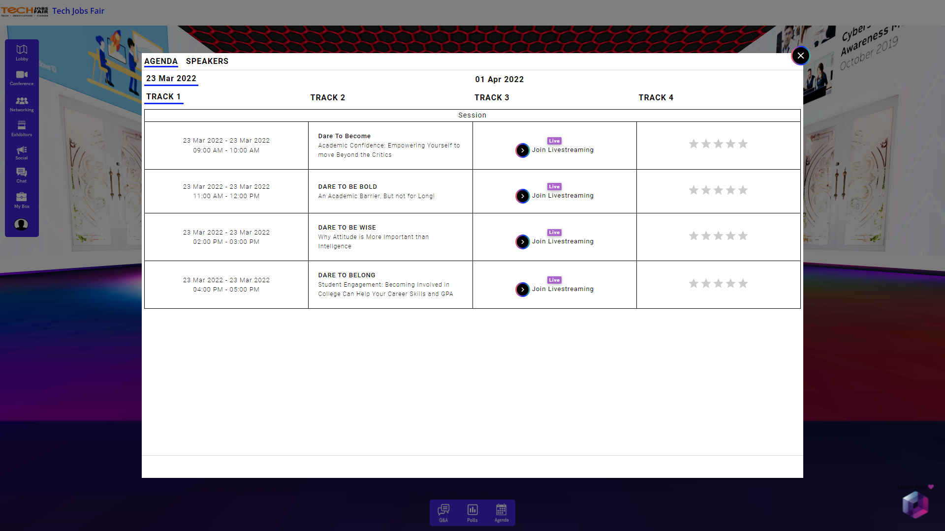 conference agenda builder